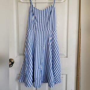 Old Navy Blue and White Striped Dress, Size Xs